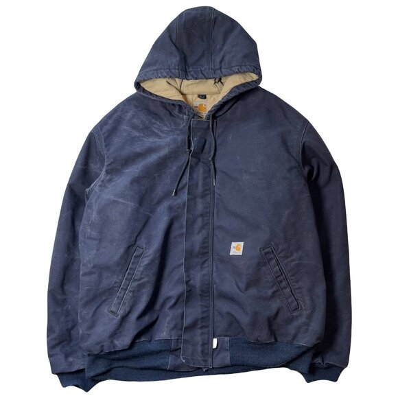 Vintage Carhartt FR Quilted Hooded Zip Jacket XXL - Picture 1 of 10